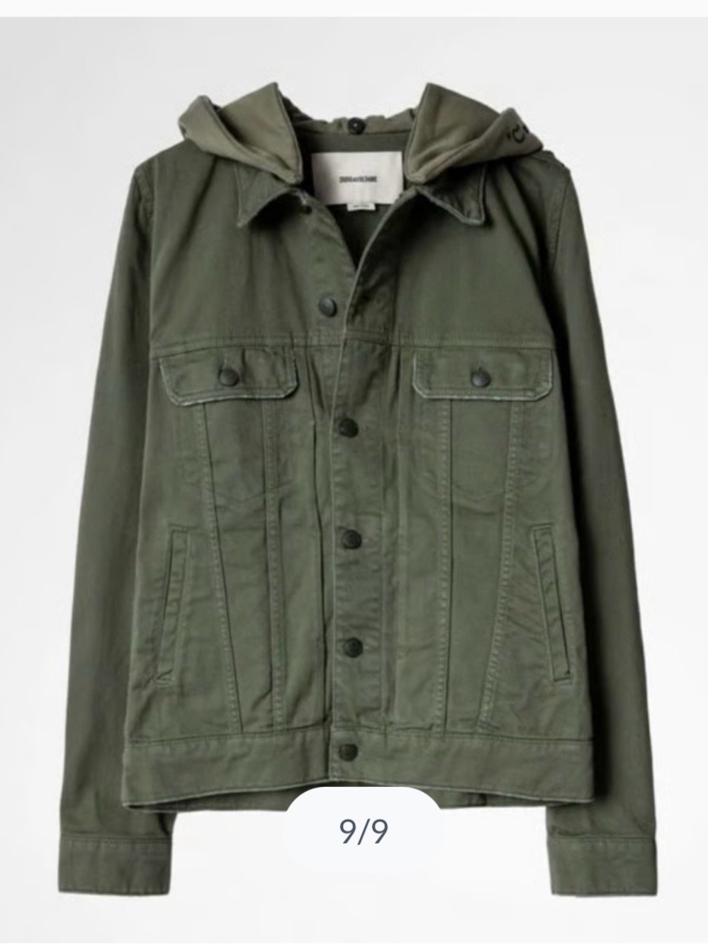 Zadig & Voltaire Base Denim Overdyed Hooded Jacket
